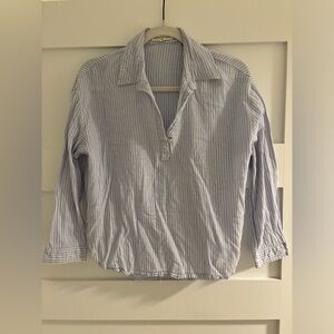Striped Blue Blouse